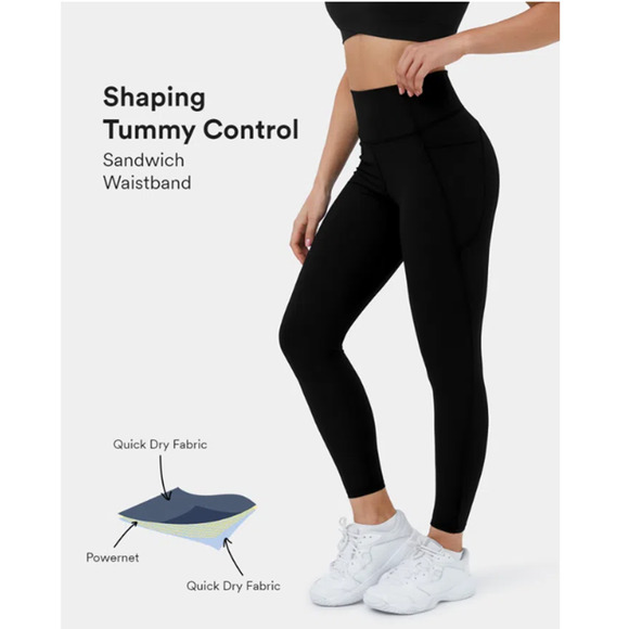 Halara UltraSculpt X-Large Leggings High Waisted Tummy Control Pocket Shaping XL - Picture 1 of 11